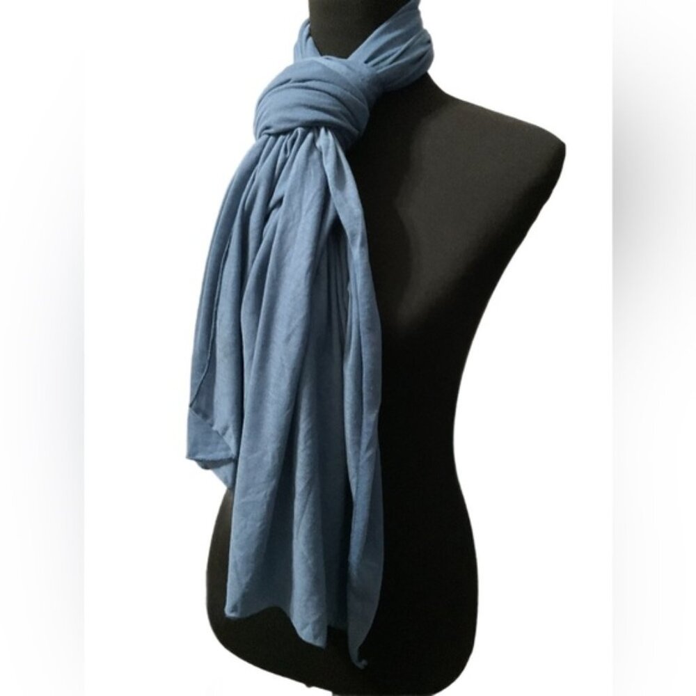 Jenni Women's Heather Gray or Blue On Repeat Jersey Wrap Scarf Size One Size NWT